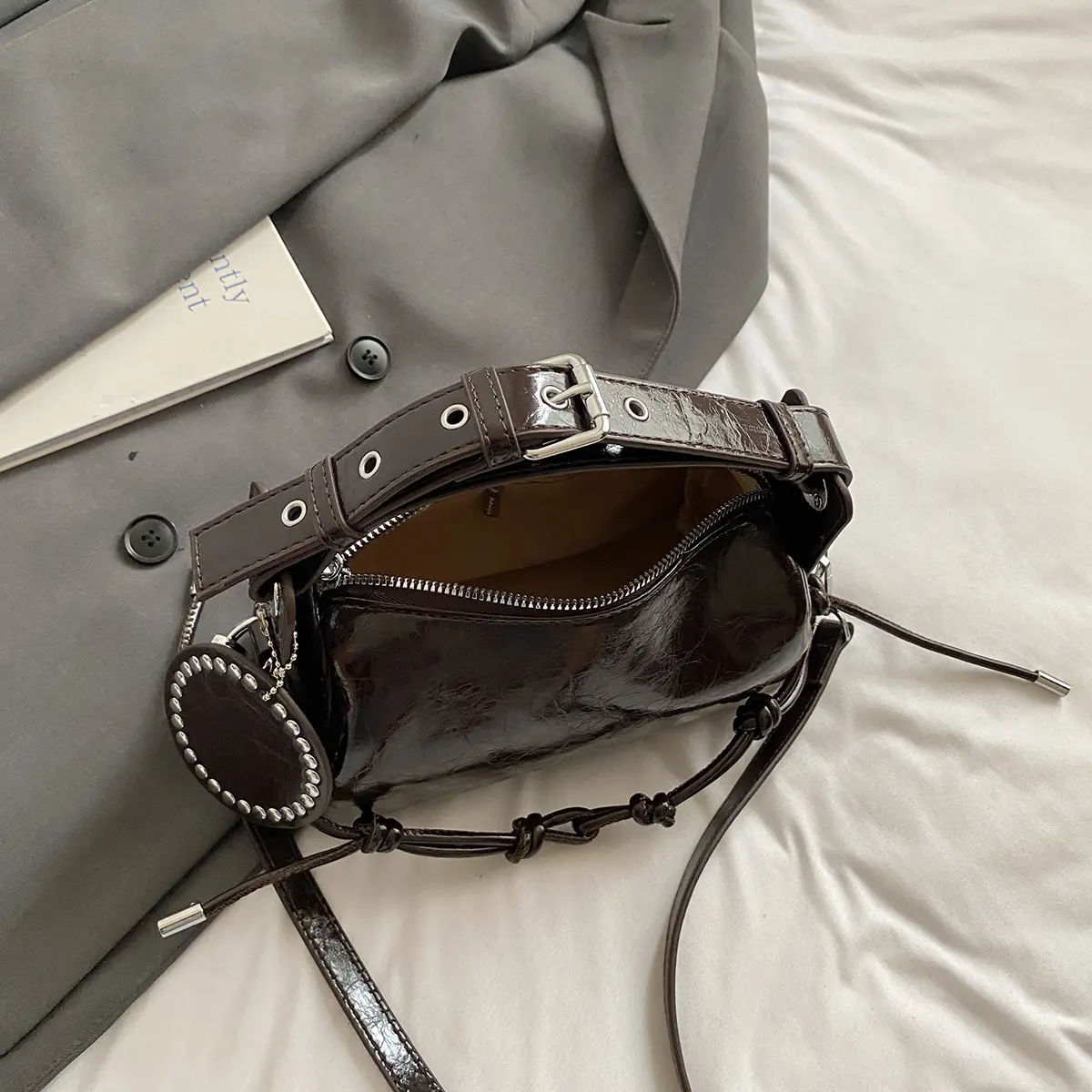 LEFTSIDE Short Handle Bags for Women 2025 Summer New Y2K Trend Ladies Crossbody Shoulder Bag Females Handbags and Purses