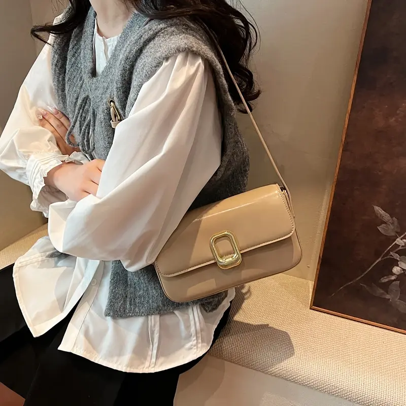 LEFTSIDE Small PU Leather Flap Square  Shoulder Bag for Women 2024 Winter Trend Y2K Handbags and Purses Females Crossbody Bags
