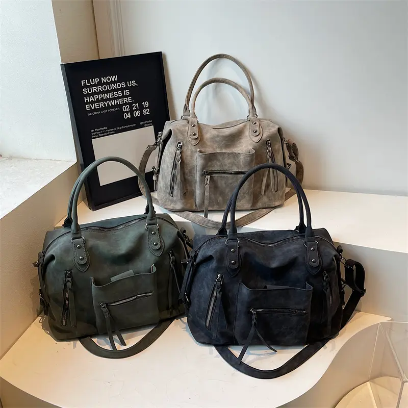 LEFTSIDE Women Big PU Leather Crossbody Bag 2025 Winter Retro Trend New Short Handle Shoulder Bag Luxury Designer Handbags