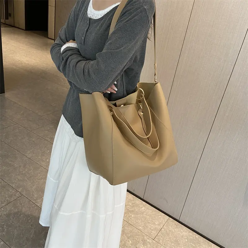 LEFTSIDE 2 Pcs/set High Capacity Shoulder Bags for Women Mini PU Leather Tote Bag 2025 New Luxury Designer Purses and Handbags