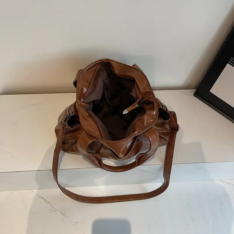 LEFTSIDE High Capacity PU Leather Crossbody Bags for Women 2025 New Luxury Korean Fashion Handbags and Purses Shoulder Bag