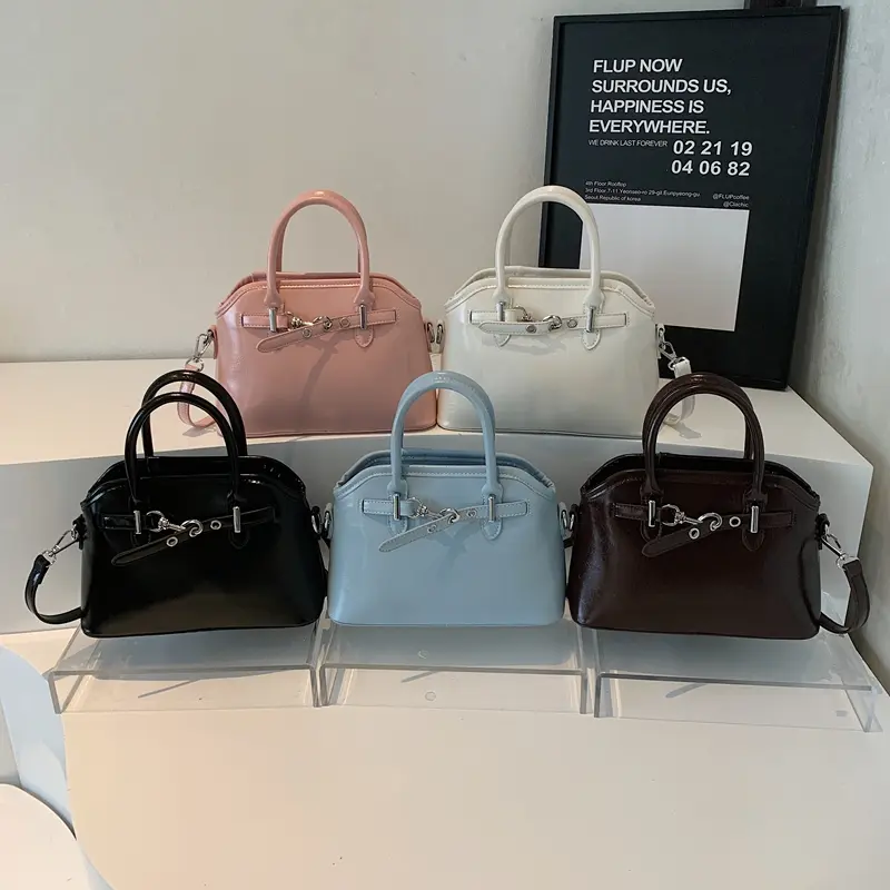 LEFTSIDE PU Leather Small Crossbody Bags Lady Shoulder Bag for Women 2025 New Short Handle Square Hand Bags Retro Handbags