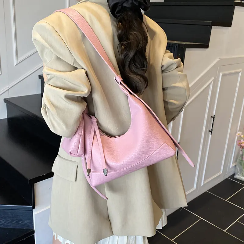 LEFTSIDE Small PU Leather Shoulder Bags for Women 2025 Luxury Designer Crossbody Bag Females Underarm Bags Handbags and Purses