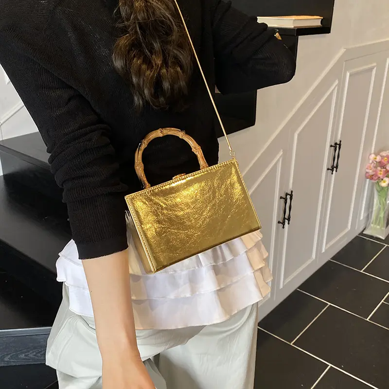 LEFTSIDE Cute Mini Box PU Leather Crossbody Bag Lady Handbags and Purses Women 2025 Short Handle Chain Shoulder Bag for Phone