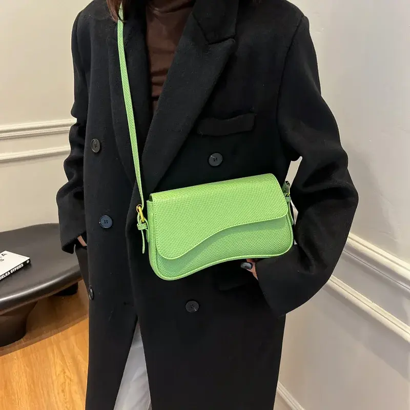 LEFTSIDE Small PU Leather Flap Shoulder Bag for Women 2024 Winter New Trend Y2K Handbags and Purses Females Crossbody Bags