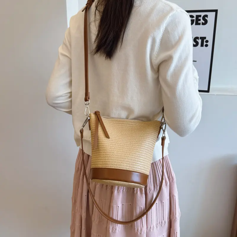LEFTSIDE Small Straw Crossbody Bags for Women 2025 New in Fashion Summer Shoulder Bags Handbags and Purses Weave Beach Bag