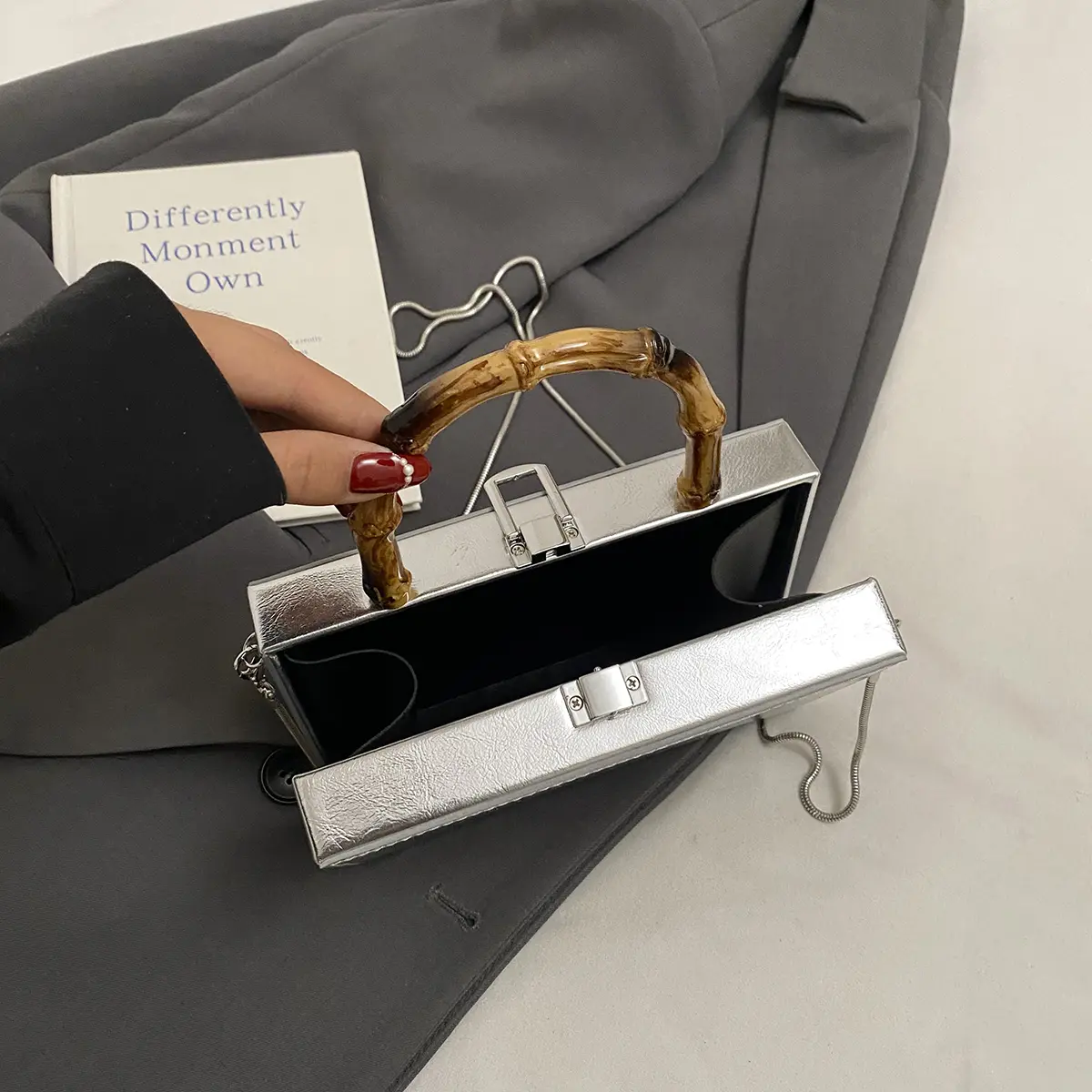 LEFTSIDE Cute Mini Box PU Leather Crossbody Bag Lady Handbags and Purses Women 2025 Short Handle Chain Shoulder Bag for Phone