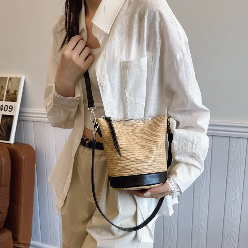 LEFTSIDE Small Straw Crossbody Bags for Women 2025 New in Fashion Summer Shoulder Bags Handbags and Purses Weave Beach Bag