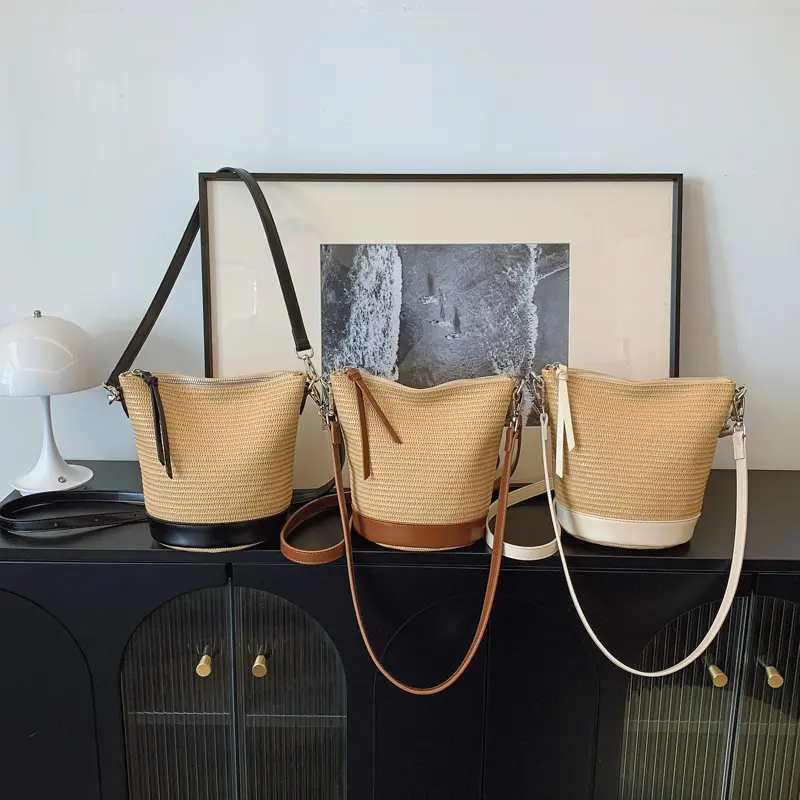 LEFTSIDE Small Straw Crossbody Bags for Women 2025 New in Fashion Summer Shoulder Bags Handbags and Purses Weave Beach Bag