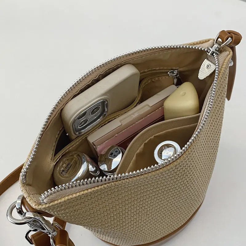 LEFTSIDE Small Straw Crossbody Bags for Women 2025 New in Fashion Summer Shoulder Bags Handbags and Purses Weave Beach Bag