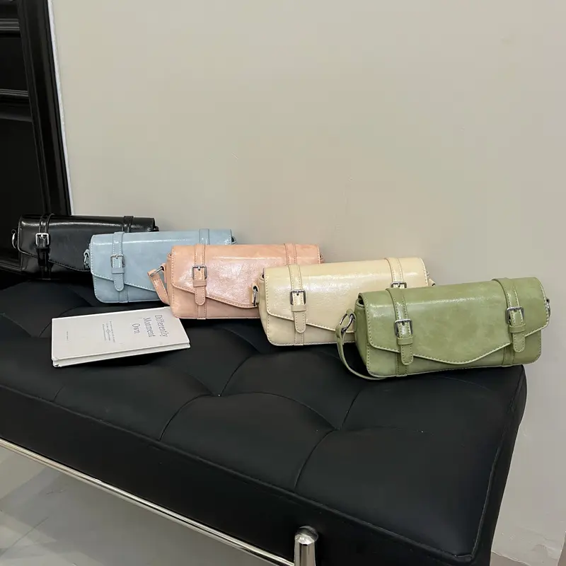 LEFTSIDE Fashion Small Flap Square Pu Leather Crossbody Bag for Women 2025 New Trend Designer Simple Handbags and Purses