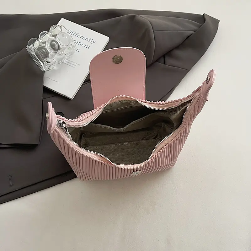 LEFTSIDE Fold Small Pu Leather Crossbody Bag for Women 2025 Korean Fashion Designer Travel Tote Bag Females Handbags and Purses