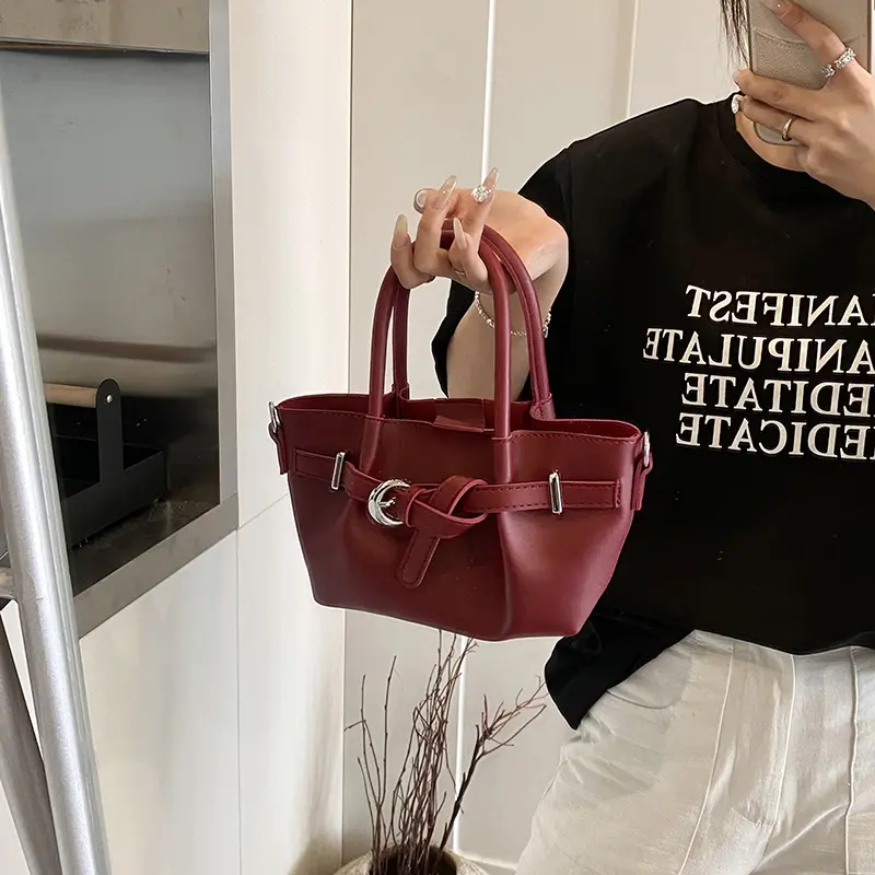 LEFTSIDE Women PU Leather Small Shoulder Bag 2025 New Trend Fashion Short Handle Crossbody Bag Female Handbags and Purses
