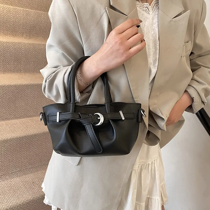 LEFTSIDE Women PU Leather Small Shoulder Bag 2025 New Trend Fashion Short Handle Crossbody Bag Female Handbags and Purses