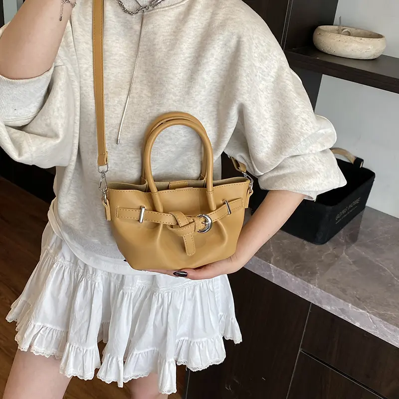 LEFTSIDE Women PU Leather Small Shoulder Bag 2025 New Trend Fashion Short Handle Crossbody Bag Female Handbags and Purses