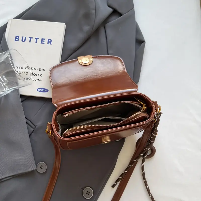LEFTSIDE Stone Pattern Small PU Leather Crossbody Bags for Women 2024 Y2K Korean Fashion Handbags Luxury Brand Shoulder Bag