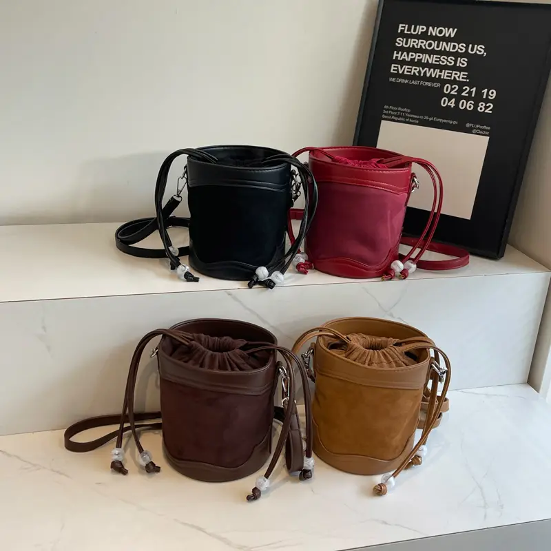 LEFTSIDE Chinese Style Mini Shoulder Bags for Women 2025 New Trend Crossbody Bag Females ​Bucket Bags Retro Handbags and Purses