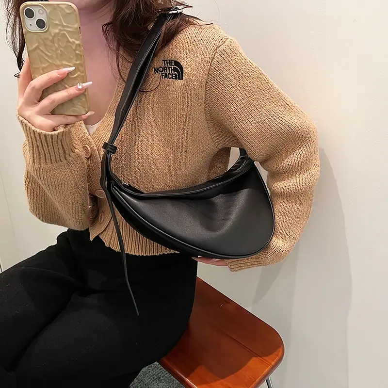 LEFTSIDE Design Fashion Retro Women Small Handbags and Purses 2025 Winter Luxury Leather Crossbody Bags Shoulder Bags Bolsas