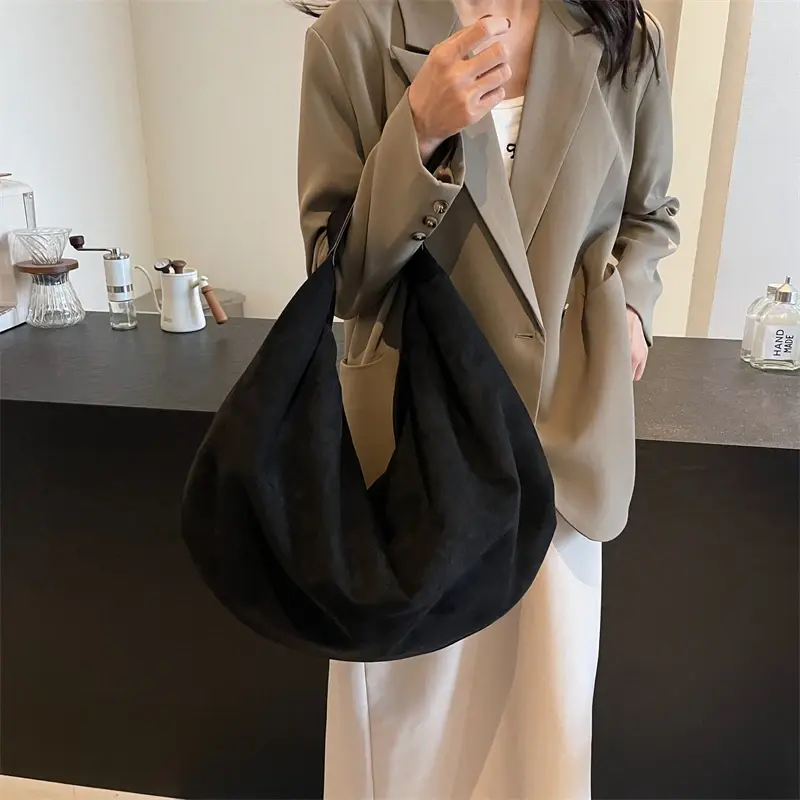 LEFTSIDE Design Large PU Leather Hobo Bags Lady Winter Shoulder Bag for Women 2025 New Fashion Trend Y2K Handbags Underarm Bag