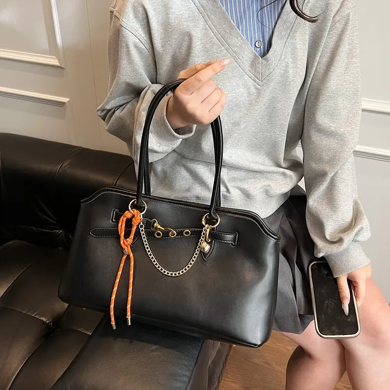 LEFTSIDE Retro Square Shoulder Bags for Women Small PU Leather Tote Hand Bag 2025 Designer Black Luxury Purses and Handbags