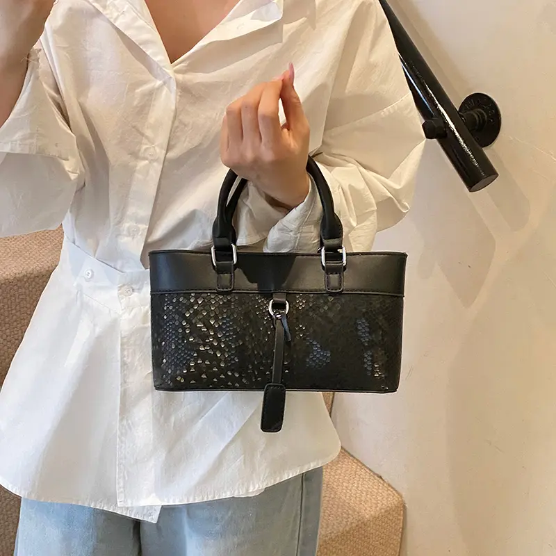 LEFTSIDE PU Leather Small Square Crossbody Bags Lady Shoulder Bag for Women 2025 Fashion Short Handle Silver Handbags and Purses