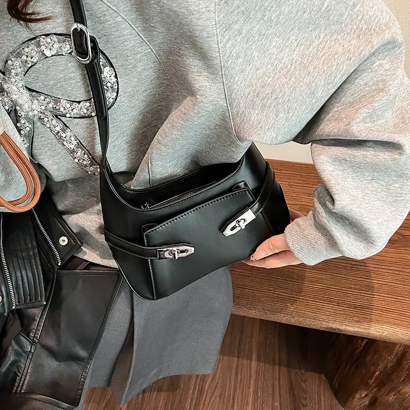 LEFTSIDE Small PU Leather Shoulder Bags For Women 2024 Y2K New Korean Fashion Trend Crossbody Bag Female Luxury Handbags