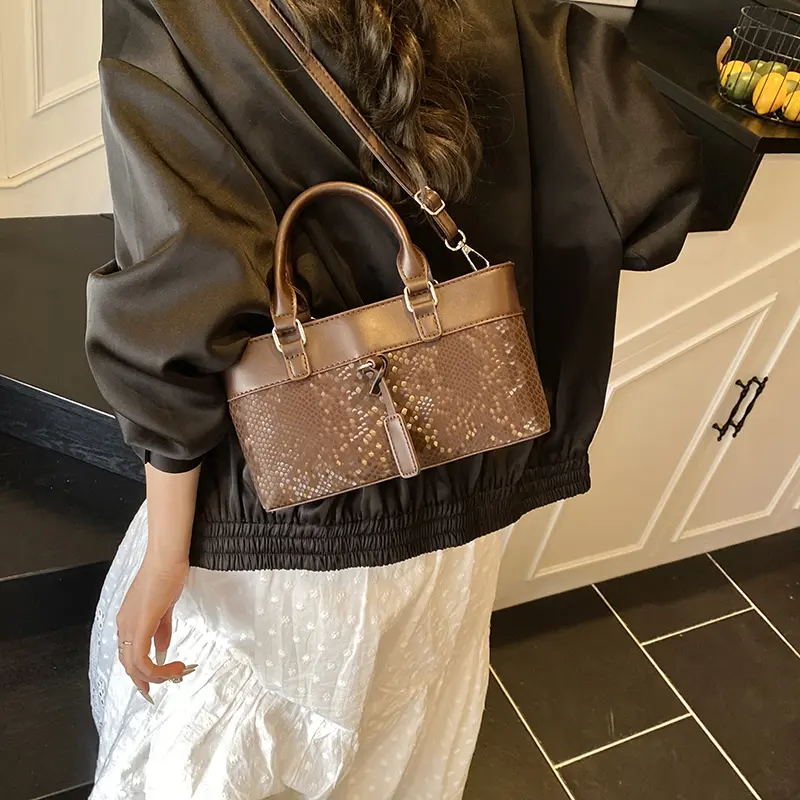 LEFTSIDE PU Leather Small Square Crossbody Bags Lady Shoulder Bag for Women 2025 Fashion Short Handle Silver Handbags and Purses