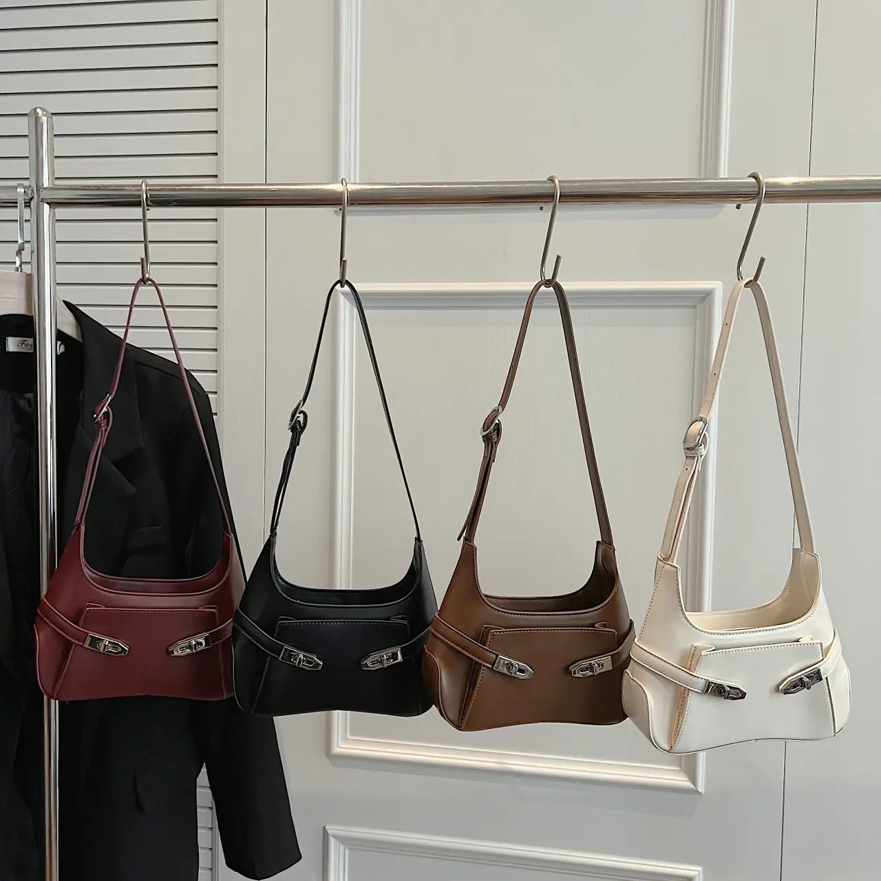 LEFTSIDE Small PU Leather Shoulder Bags For Women 2024 Y2K New Korean Fashion Trend Crossbody Bag Female Luxury Handbags