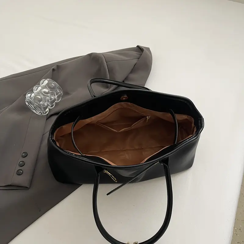 LEFTSIDE Retro Square Shoulder Bags for Women Small PU Leather Tote Hand Bag 2025 Designer Black Luxury Purses and Handbags