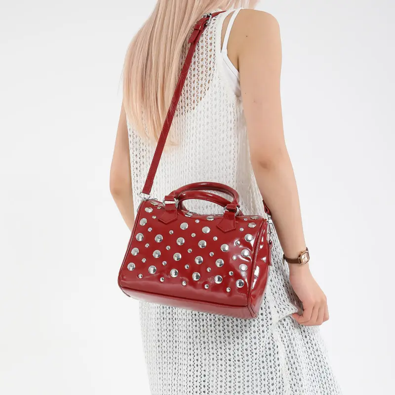 LEFTSIDE Rivets Design Small PU Leather Pillow Bags for Women 2025 New Punk Style Trend Female Shoulder Crossbody Bag Handbags