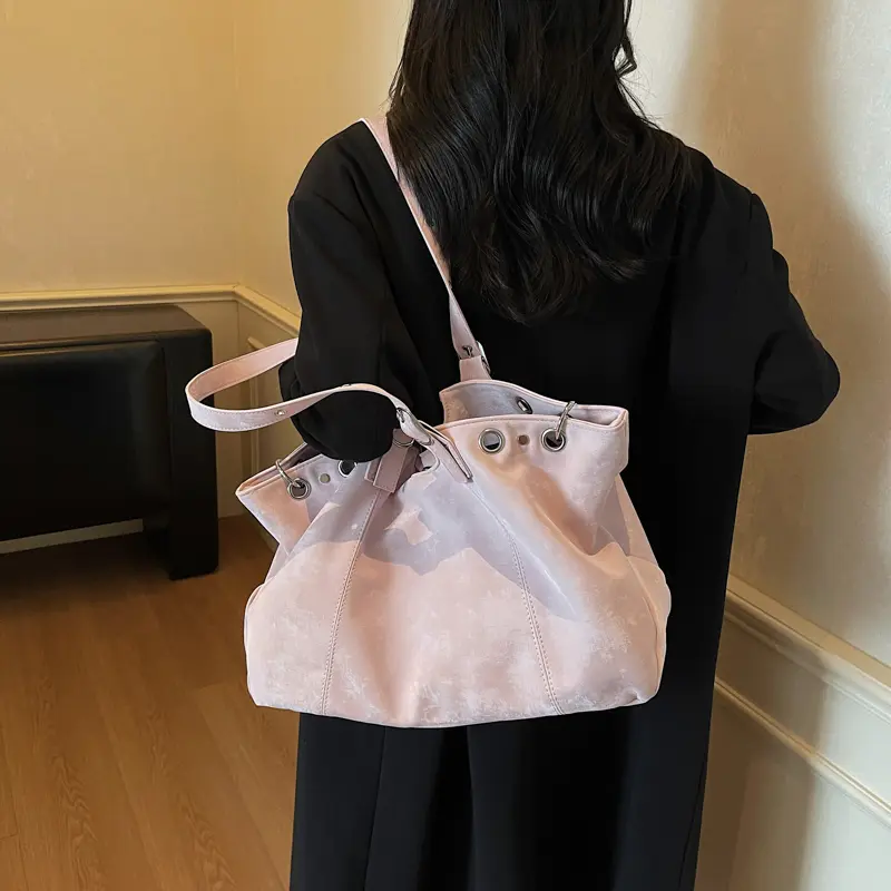 LEFTSIDE Women's High Capacity PU Leather Armpit Shoulder Bag 2025 Winter New Retro Tote Bag Luxury Brand Designer Handbags