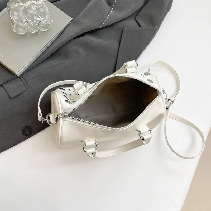 LEFTSIDE Rivets Design Small PU Leather Pillow Bags for Women 2025 New Punk Style Trend Female Shoulder Crossbody Bag Handbags