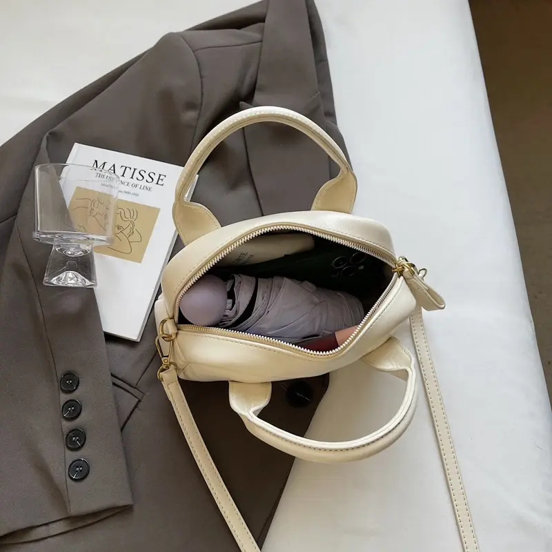 LEFTSIDE Small White PU Leather Shoulder Bag for Women 2025 Spring New Trend Y2K Handbags Females Short Handle Crossbody Bags