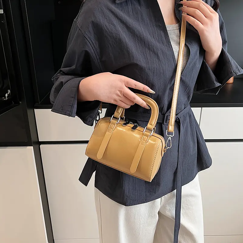 LEFTSIDE Short Handle PU Leather Crossbody Bags for Women 2025 Spring Luxury Trend Y2K Ladies Shoulder Bag Handbags and Purses