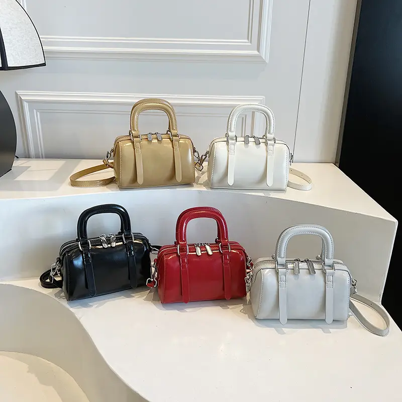 LEFTSIDE Short Handle PU Leather Crossbody Bags for Women 2025 Spring Luxury Trend Y2K Ladies Shoulder Bag Handbags and Purses
