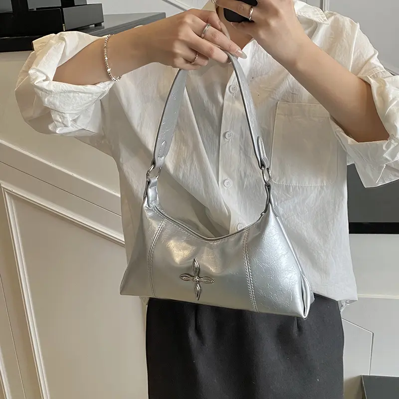 LEFTSIDE Women Small PU Leather Design Shoulder Bag 2025 New Trend Y2K Simple Crossbody Bag Female Y2k Handbags and Purses