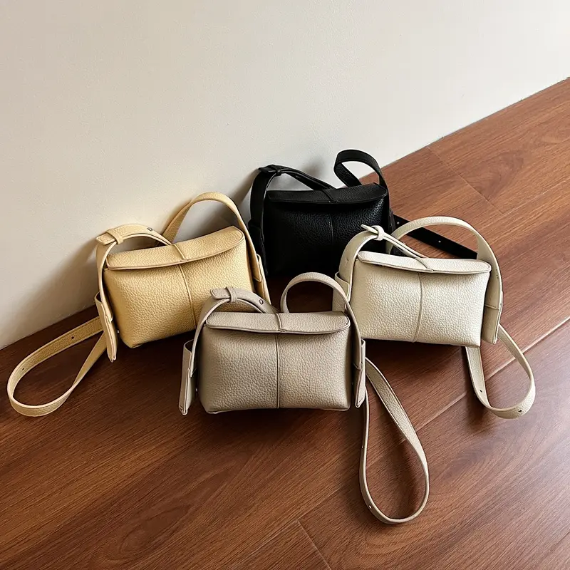 LEFTSIDE Small PU Leather Flap Crossbody Bags for Women 2025 New Trend Fashion Simple Shoulder  Bag Females Handbags and Purses