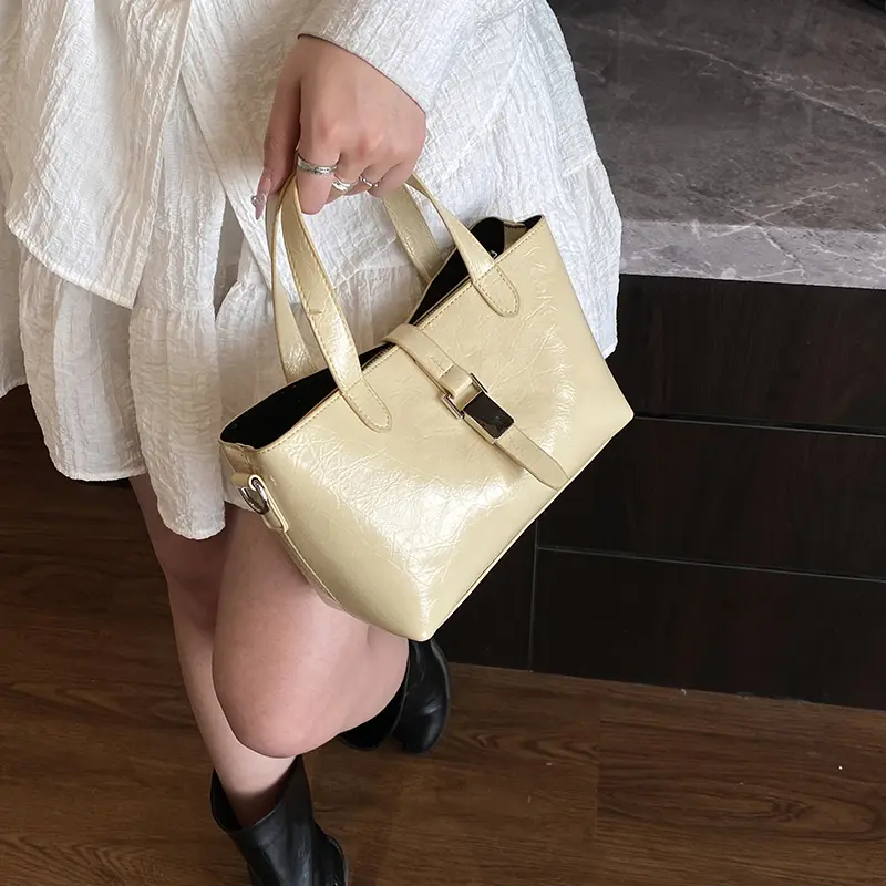 LEFTSIDE Women PU Leather Shoulder Bag 2025 New Trend Fashion Y2K Simple Short Handle Underarm Crossbody Bag Female Y2k Handbag