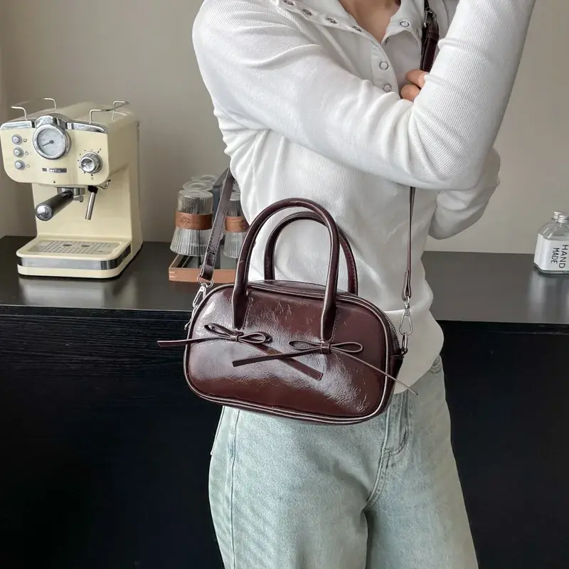 LEFTSIDE Silver Design Small PU Leather Shoulder Bags for Women 2025 Y2K Luxury Trend Crossbody Bag Female Handbags and Purses