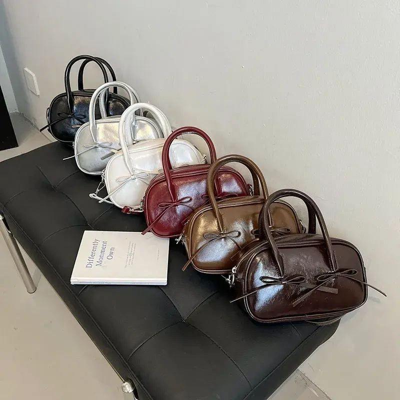 LEFTSIDE Silver Design Small PU Leather Shoulder Bags for Women 2025 Y2K Luxury Trend Crossbody Bag Female Handbags and Purses