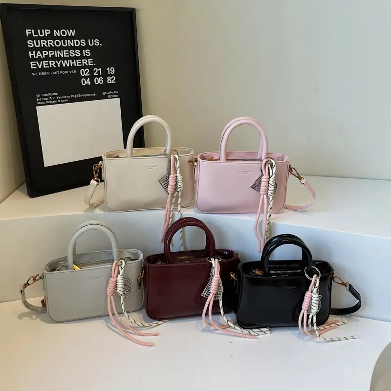 LEFTSIDE Small White Short Handle PU Leather Crossbody Bags for Women 2025 Y2K Ladies Shoulder Bag Females Retro Handbags