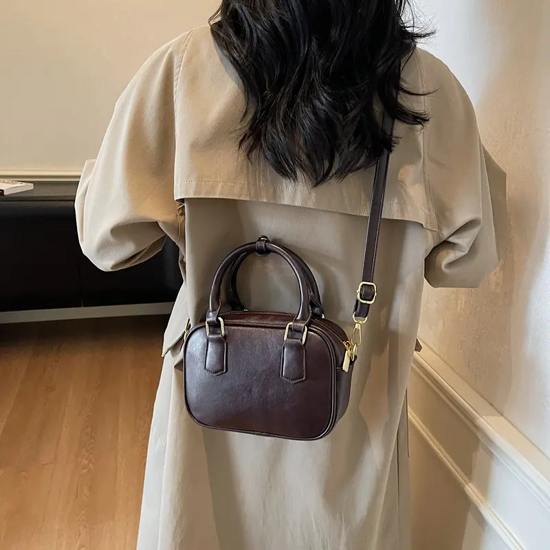 LEFTSIDE Women PU Leather Shoulder Bag 2025 Winter Short Handle Crossbody Bag Luxury Designer New Trend Handbags and Purses