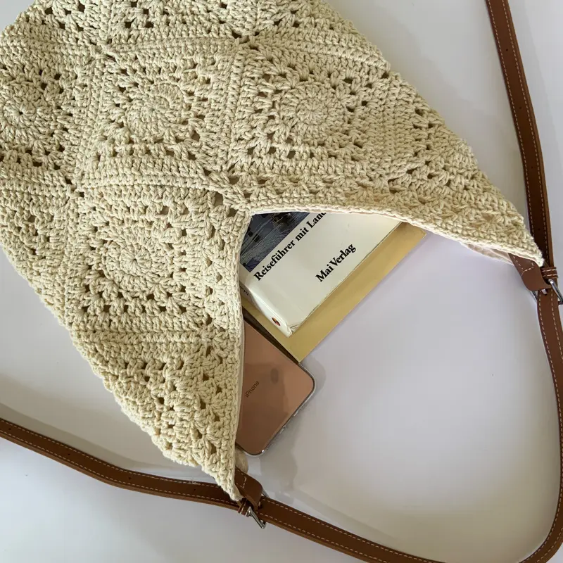 LEFTSIDE Woven Knited Hobo Bags for Women 2025 New in Travel Fashion Summer Shoulder Bags Handbags and Purses Weave Beach Bag