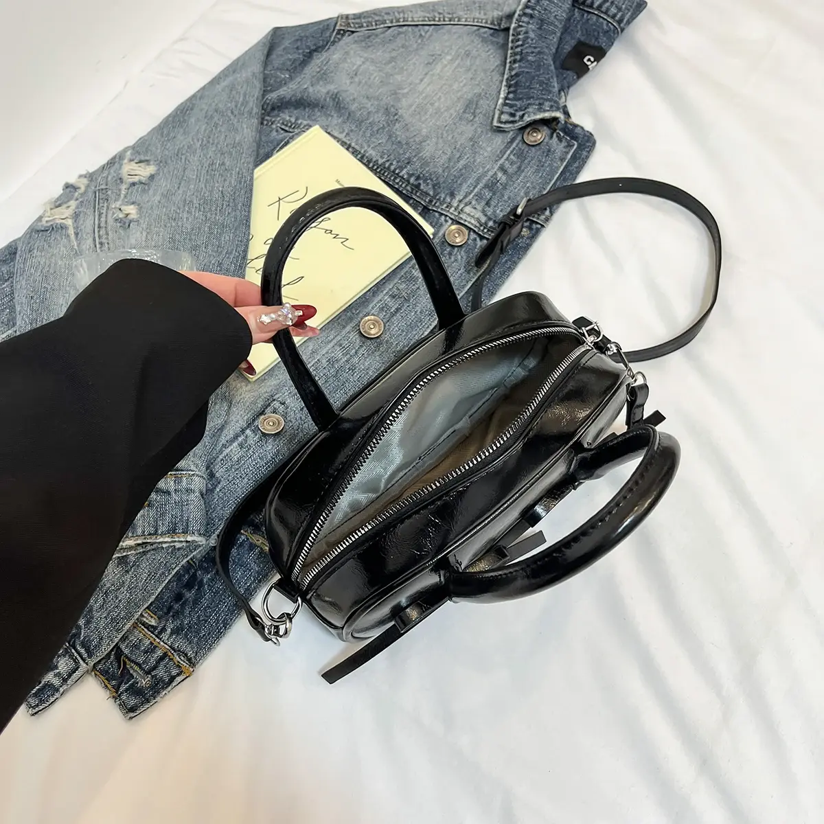 LEFTSIDE Silver Design Small PU Leather Shoulder Bags for Women 2025 Y2K Luxury Trend Crossbody Bag Female Handbags and Purses
