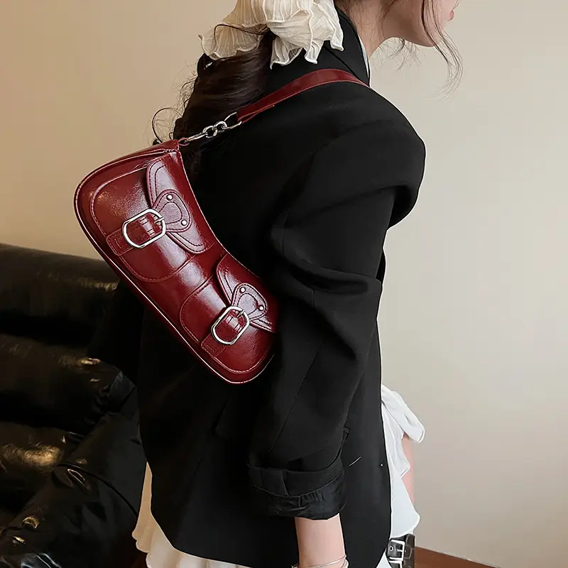 LEFTSIDE Women Small PU Leather Office Shoulder Bag 2025 New Trend Silver Crossbody Bag Female Vintage Handbags and Purses
