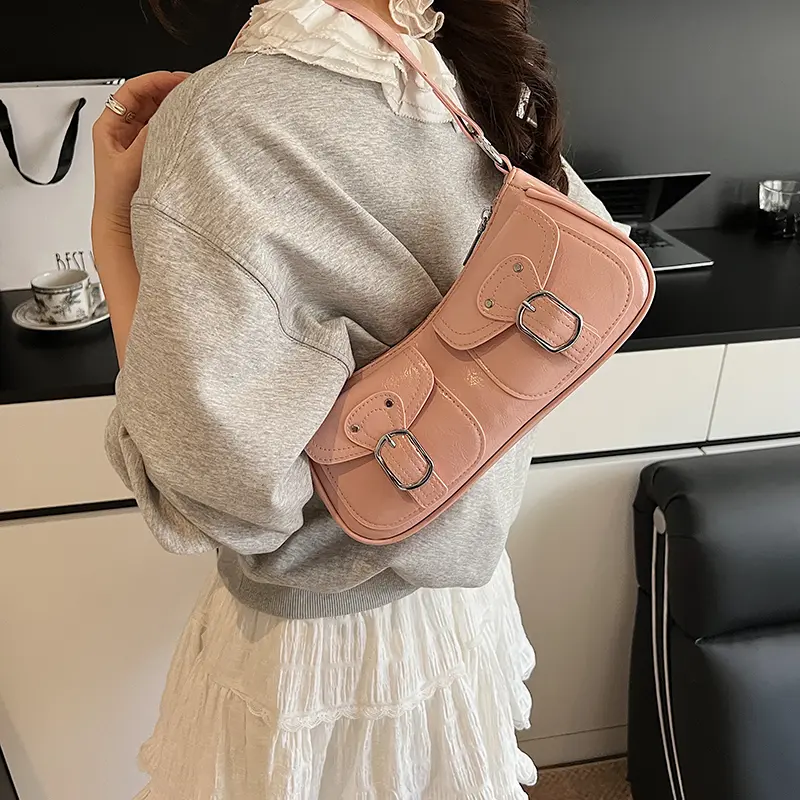 LEFTSIDE Women Small PU Leather Office Shoulder Bag 2025 New Trend Silver Crossbody Bag Female Vintage Handbags and Purses