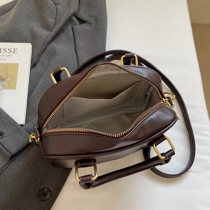 LEFTSIDE Women PU Leather Shoulder Bag 2025 Winter Short Handle Crossbody Bag Luxury Designer New Trend Handbags and Purses