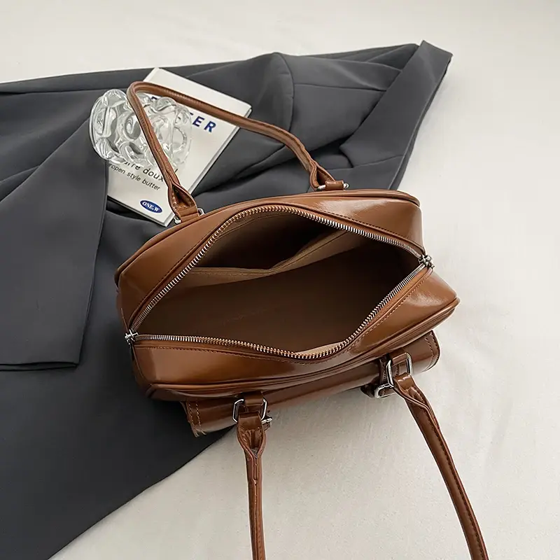 LEFTSIDE Small PU Leather Underarm Bags Lady Shoulder Bag for Women 2024 Winter New Korean Fashion Y2K Retro Handbags and Purses