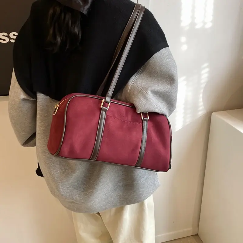 LEFTSIDE Retro Small PU Leather Shoulder Bag for Women 2024 Winter Trend New Y2K Handbags Females Luxury Fashion Tote Bags