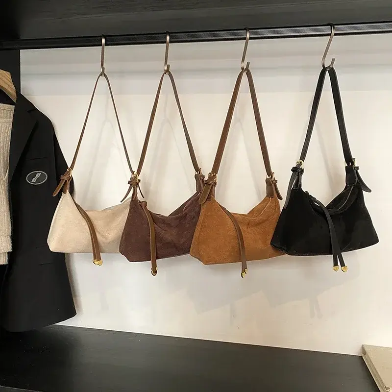 LEFTSIDE Small PU Leather Crossbody Bags Lady Vintage Hobo Shoulder Bag for Women 2024 Winter New Y2K Korean Fashion Handbags